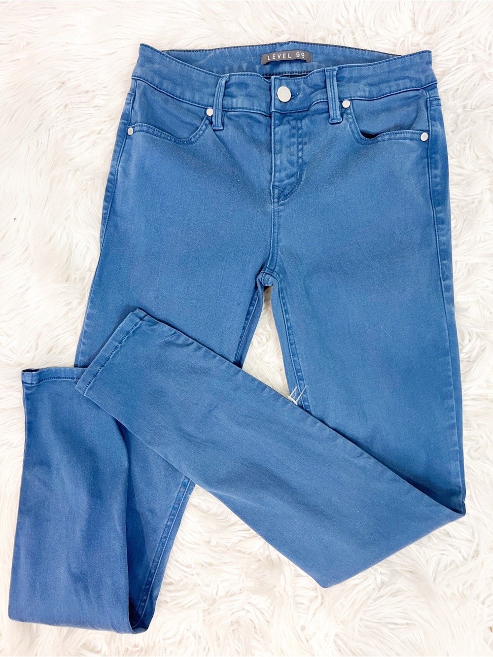 LEVEL 99 BLUE SKINNY PANTS WOMENS SZ 27